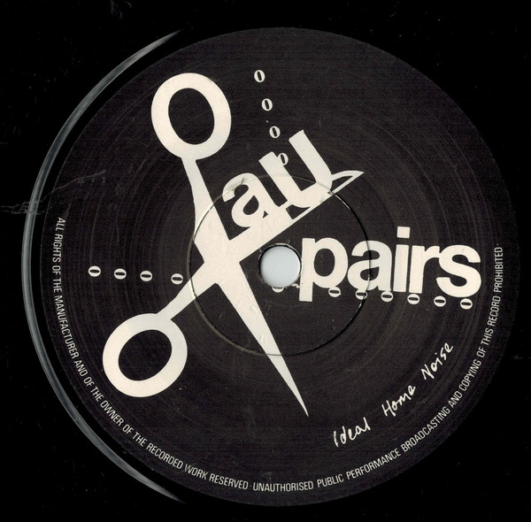 B side label for Au Pairs's 1979 EP